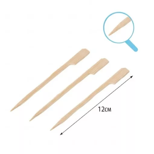 12 cm-es mini bambusz nyársak 25 darabos csomagban party falatkákhoz