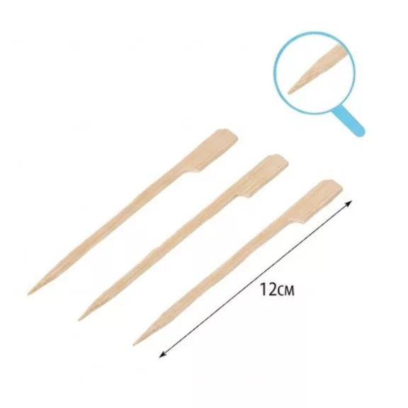 12 cm-es mini bambusz nyársak 25 darabos csomagban party falatkákhoz