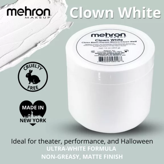 MEHRON Clown White - Bohóc fehér XL (454 gramm)