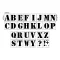 Festő sablon, stencil - Nyomtatott betűk