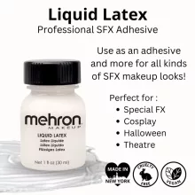Mehron Liquid Latex - Clear with brush 30ml