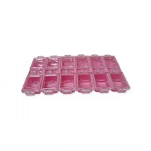 12 részes kozmetikai tárolódoboz pink