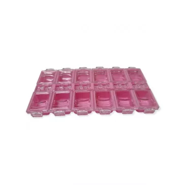 12 részes kozmetikai tárolódoboz pink