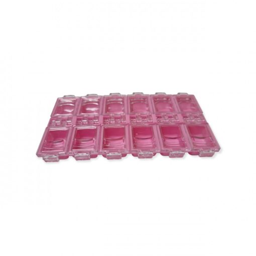 12 részes kozmetikai tárolódoboz pink