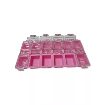 12 részes kozmetikai tárolódoboz pink