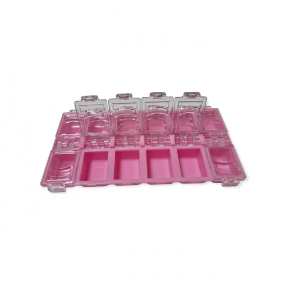 12 részes kozmetikai tárolódoboz pink