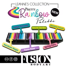 Fusion csíkos arcfesték paletta – Leanne's Pretty Rainbow
