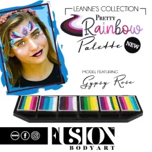 Fusion csíkos arcfesték paletta – Leanne's Pretty Rainbow