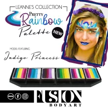 Fusion csíkos arcfesték paletta – Leanne's Pretty Rainbow