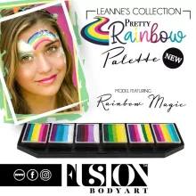Fusion csíkos arcfesték paletta – Leanne's Pretty Rainbow