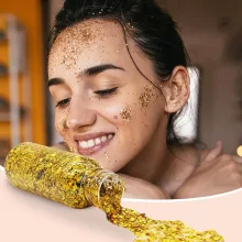 Laura Serna Chunky face and Body glitter gel - Arany