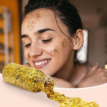Laura Serna Chunky face and Body glitter gel - Arany