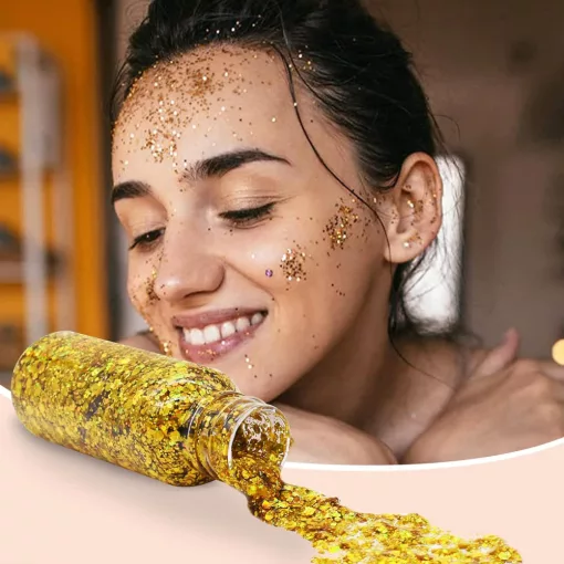 Laura Serna Chunky face and Body glitter gel - Arany