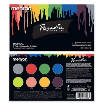   Mehron Paradise AQ Tropical 8 színű arcfesték készlet -  Trópusi színek