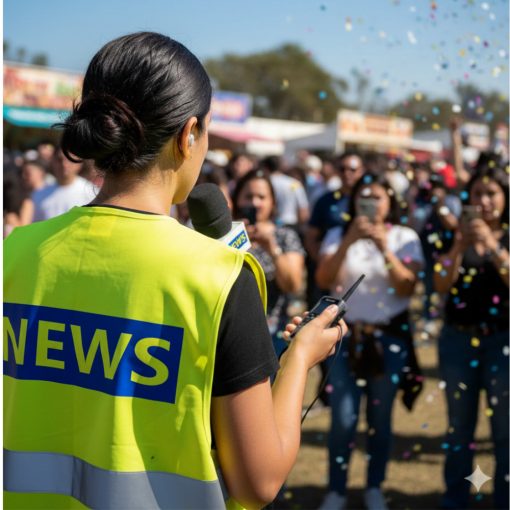 Láthatósági mellény NEWS felirattal, sárga biztonsági mellény híradósoknak, fényvisszaverő sajtó mellény, nemzetközi tudósító felszerelés