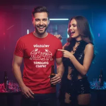 Vőlegény Támogató Csapat feliratos prémium pamut póló legénybúcsúra