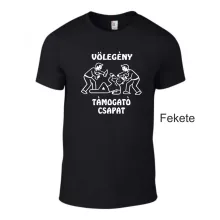 Vőlegény Támogató Csapat feliratos prémium pamut póló legénybúcsúra