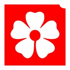 4x4cm Csillámtetoválás sablon virág 13