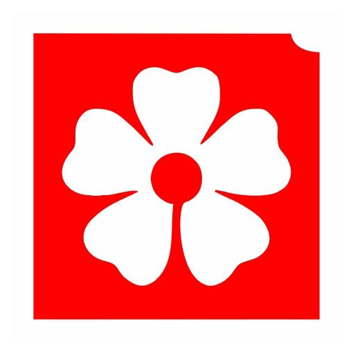4x4cm Csillámtetoválás sablon virág 13