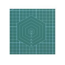 Öngyógyuló vágószőnyeg precíziós mérőskálával, centiméteres és szögjelölésekkel