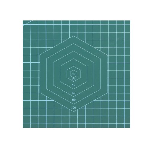 Öngyógyuló vágószőnyeg precíziós mérőskálával, centiméteres és szögjelölésekkel