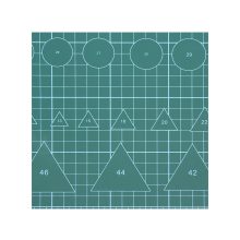 Öngyógyuló vágószőnyeg precíziós mérőskálával, centiméteres és szögjelölésekkel