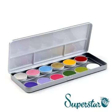   Superstar 12 színű arcfesték készlet - Biotanika /12 colours BOTANICAL palette/
