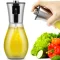 200 ml-es elegáns üveg olajpermetező és spray adagoló ezüst kupakkal