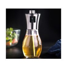 200 ml-es elegáns üveg olajpermetező és spray adagoló ezüst kupakkal