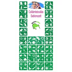 Óriás Csillámtetoválás sablon szett 96db - 4 in 1