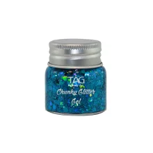 TAG Chunky Glitter Gel Blue - kék 20gr