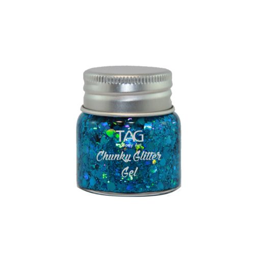 TAG Chunky Glitter Gel Blue - kék 20gr
