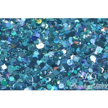 TAG Chunky Glitter Gel Blue - kék 20gr