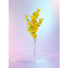 Aranyeső ág, mű zöld levelekkel 50cm