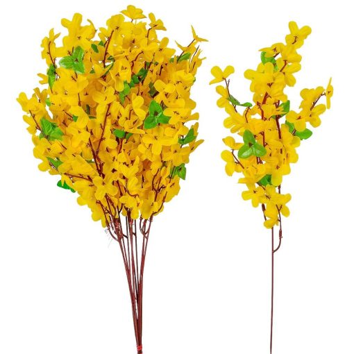 Aranyeső ág, mű zöld levelekkel 50cm