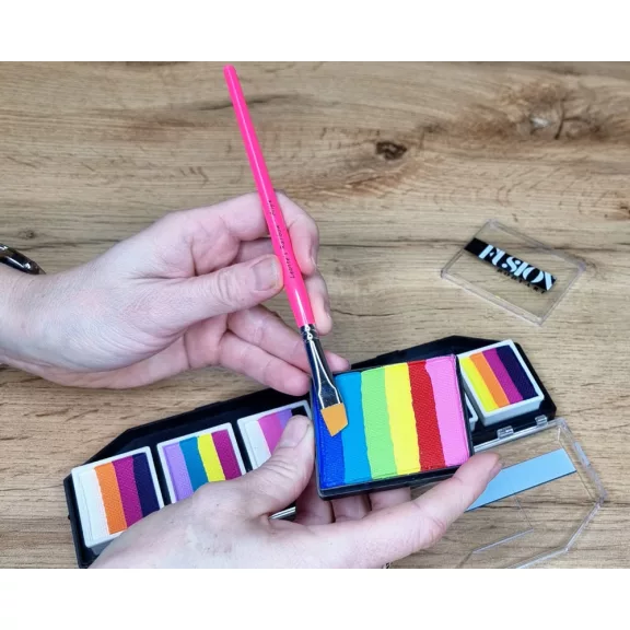 Leanne's Rainbow lapos ferde arcfestőecset 3/8"
