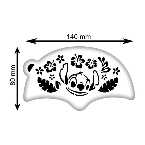 Stitch homlok arcfestő sablon stencil gyerek arcfestéshez