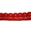 Csipke 100% pamut 3 cm-es piros 2