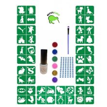 Csillámtetoválás nagy szett - 48 db sablonnal