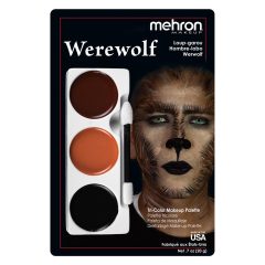   Mehron háromszínű arcfestő készlet - Vérfarkas /Werewolf/