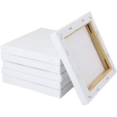 Négyzet alakú feszített festővászon pamut felülettel, fa vakrámán