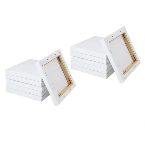 Négyzet alakú feszített festővászon pamut felülettel, fa vakrámán