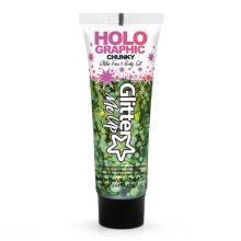 Holographic nagyszemcsés csillámzselé -  Green Envy