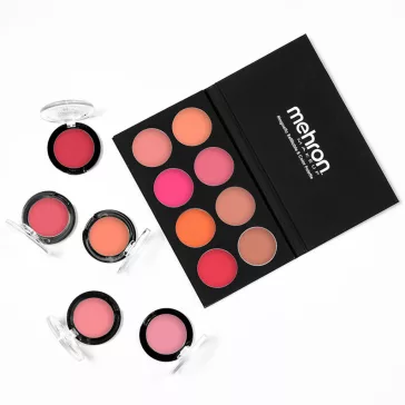 Mehron CHEEK Powder Palette – 8 Színű Púderpirosító Paletta, matt finis, kontúrozáshoz