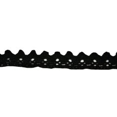 Csipke 100% pamut 2 cm-es fekete