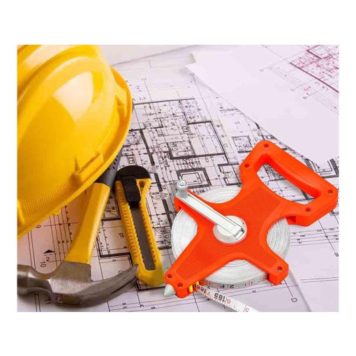 30 méteres narancssárga üvegszálas mérőszalag feltekerő karral