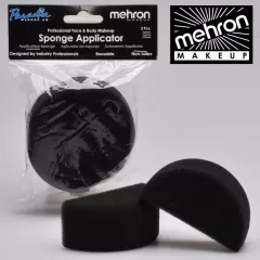 Mehron profi arcfestő félkör szivacs  fekete 2db/cs