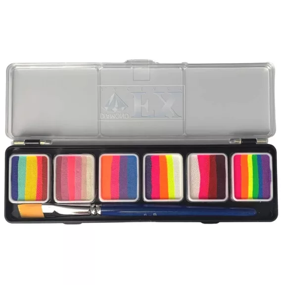 Diamond FX csíkos paletta Glow Touch of Neon 6x6 gr 