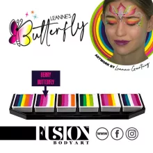 Fusion csíkos arcfesték paletta – Leanne's BUTTERFLY 
