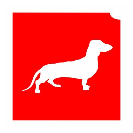 4x4cm Csillámtetoválás sablon Tacskó kutya 15